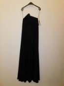 Ralph & Russo 19C 11 SE08 Black Embellished Jumpsuit Crepe Satin, Black, Size 36