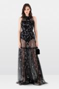 Ralph & Russo 20U 11 D235, Invisible Tulle Butterfly Tier Gown, Black, Size 36 (RRP £9,950)