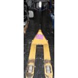 Narrow Blade Pallet Truck (Collection Delayed to Thursday 5th February) (Location: Brentford. Please