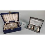 Two silver cased Concorde decanter labels, vodka and sherry together with another two silver