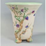 Clarice Cliff Newport Pottery 'Indian Tree' pattern trumpet vase, shape No 992. 19cm high approx. (
