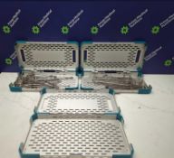 3 x Stryker Triathlon Trays with Surgical Instruments