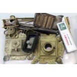 Desk Antique Collectables Brass and Assorted Metal Ornate Collection Hourglass 705416