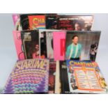 Collection of vinyl LP records, mixed artists and genres including pop, soul and chart compilations,