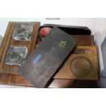 Desk Antique Collectables Wooden Collection Writing Slopes Inkwells Gavels 705378