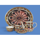 Royal Crown Derby miniature tea set in Old Imari pattern (missing cup and teapot lid)