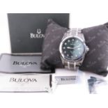 Gentlemen?s Bulova Marine Star diamond-set wristwatch, with box and accompanying paperwork; requires