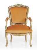 A pair of Cabriolet Sévigné Armchair – Louis XV Style A stunning example of French elegance, this
