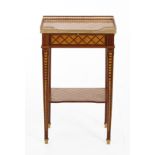 Louis XVI style guéridon Side Table "Laurent Roydel" (Marquetry and Bronze) This exceptionally