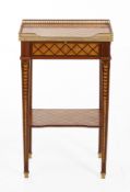 Louis XVI style guéridon Side Table "Laurent Roydel" (Marquetry and Bronze) This exceptionally