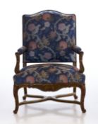 A pair of Louis XIV Style Fauteuil, 'Beaurepaire' An imposing and richly decorated Beaurepaire Style