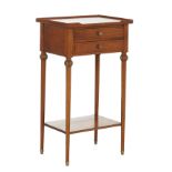 Bedside Table, Louis XVI Style "Gaudron" (Heralding Directoire) This superb Louis XVI style