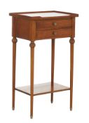 Bedside Table, Louis XVI Style "Gaudron" (Heralding Directoire) This superb Louis XVI style