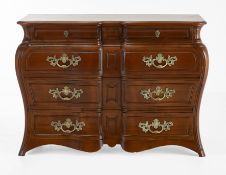 Louis XIV–Regency “Malouine” Commode or Chest of Drawers – Antique Solid Cherrywood with Bronze