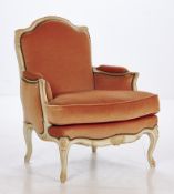 A pair of Louis XV Armchair "Avisse" A comfortable and gracious Louis XV armchair, crafted in the