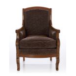 A pair of Easy Chair "Pichon" (Restauration Style) This comfortable easy chair (fauteuil), styled as
