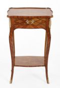 Louis XV style Side Table "Hélard" (Marquetry and Bronze) This exceptionally decorative side
