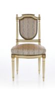 A pair of Louis XVI Style Side Chair Letellier This exquisite chair, designed in the refined and