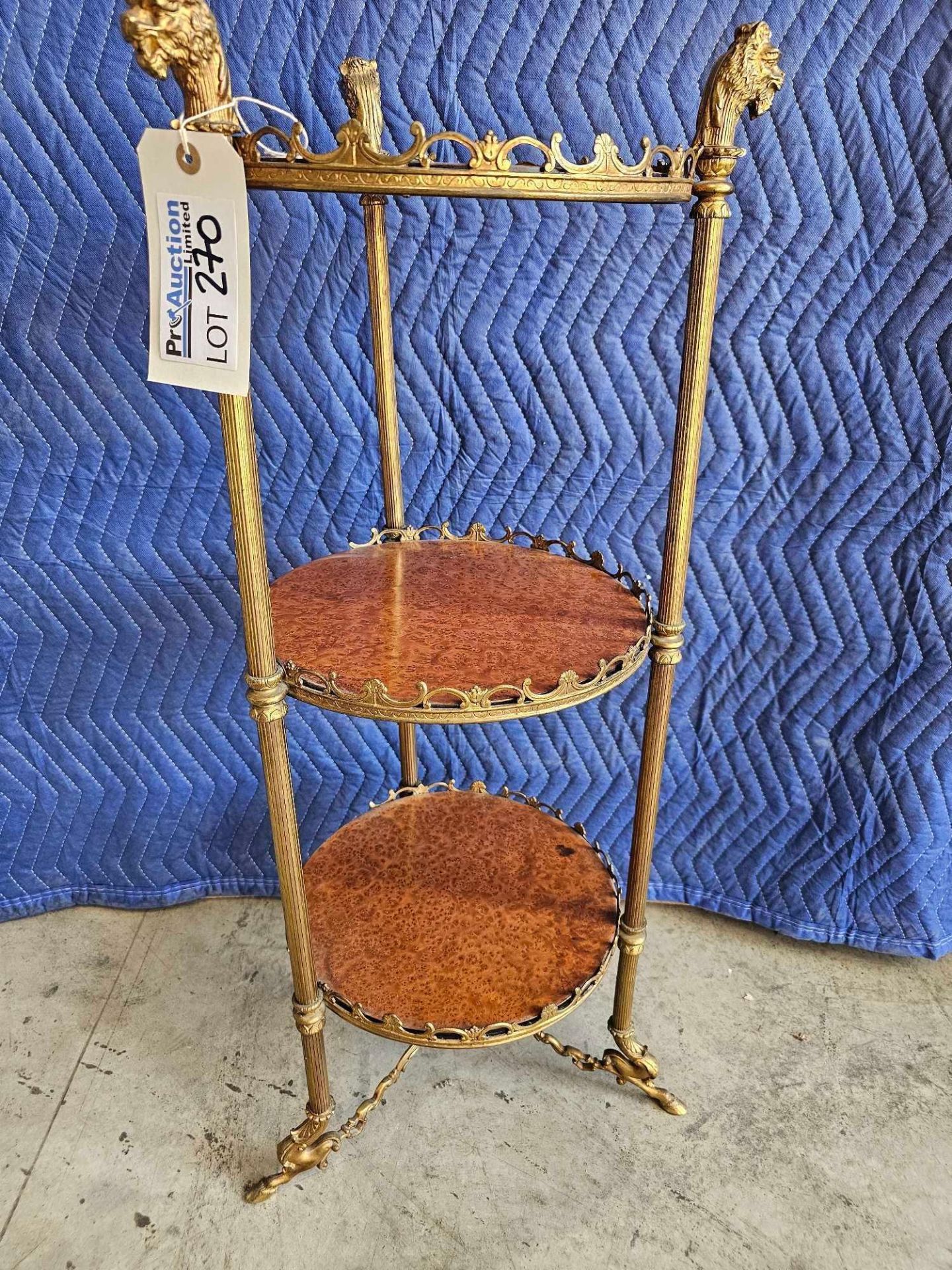 Victorian Style Three Tier Figural Shelf/Plant Stand With Figural And Repousse Detailing 31 X 91cm - Image 2 of 4