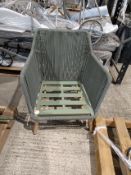 Bramblecrest Set B734 Prototype Como Rope Weave Sofa Armchair - Fern Green Notes: No Cushions [