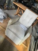 Bramblecrest Set B179 Kingscote Hi-Back Recliner Armchair with integrated F/S inc S-P Eco Fawn Linen