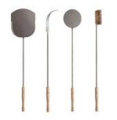 Alfa 120cm Peel Set - Consists of 4 tools Large Peel, Small Peel, Brush and Ember Mover New in box