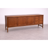 Mid-Century "Circles" Sideboard (Model No. 1024) by Nathan Furniture (England, c. 1965–1969) is a