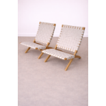 A pair of  Lounge Chairs by Carl Hansen & Søn Designed by Morten Gøttler in 1997, the MG501 Cuba