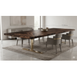 An exceptional Hudson Furniture New York bespoke dining table, featuring a monumental American