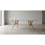 Heal's Anais Oak and Carrara Marble Dining Table A study in refined luxury from Heal's, the Anais