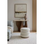 Neige Triple-Stacked Ottoman. An ultra-modern, cloud-like tiered footstool featuring a unique