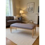An Art Deco Style Maple End-of-Bed Bench by Francesco Molon A luxury contemporary end-of-bed (EOB)