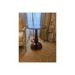 European early nineteenth century style walnut circular pedestal salon table by Francesco Molon,