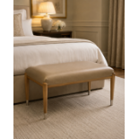 An Art Deco Style Maple End-of-Bed Bench by Francesco Molon A luxury contemporary end-of-bed (EOB)
