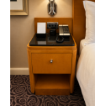 A single Art Deco Style Maple Bedside Table / Nightstand by Francesco Molon crafted in warm,