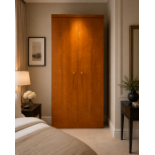 Art Deco Style Figured Maple Two-Door Wardrobe by Francesca Molon An exceptional, high-end Italian