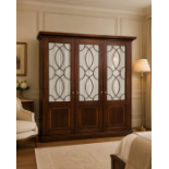 Hepplewhite Style Inlaid Mahogany Three-Door Wardrobe by Francesca Molon An exceptional, high-end