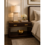 A pair of substantial, bespoke bedside nightstands or commodes executed to an elite luxury
