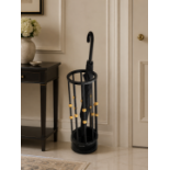 An exceptional, historic cast iron and brass umbrella stand or stick stand from The Savoy Hotel,