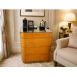 A Luxury Art Deco Style Birds Eye Maple Minibar Cabinet by Francesca Molon The Exterior Design: