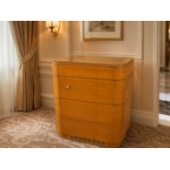 A Luxury Art Deco Style Birds Eye Maple Single-Door Minibar Cabinet by Francesca Molon Constructed