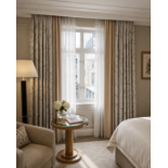 A pair of silk drapes luxury Pair of Shimmering Soft Gold Jacquard Drapes An elegant pair of full-