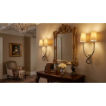 A pair of Porta Romana Organic Loop Wall Lights designed by Andrew & Sarah Hills for Porta Romana