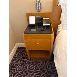 A Pair of Art Deco Style Maple Bedside Tables / Nightstands by Francesco Molon A pair of high-end,