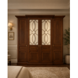 A Large Georgian Style Mahogany Breakfront Wardrobe by Francesco Molon, Italy An Italian-made