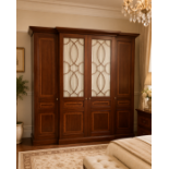 A Large Georgian Style Mahogany Breakfront Wardrobe by Francesco Molon, Italy An Italian-made