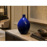 A Premium Contemporary Asiatides Midnight Blue Glazed Ceramic Ovoid Vase An exceptional, large-scale