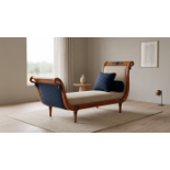 A Restauration Style Beechwood Chaise Longue (Méridienne), Dite 'Brifaudon,' This elegant chaise