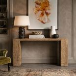 Timothy Oulton Braveheart Console Table (220 x 46cm) in Battered Plank is a commanding,