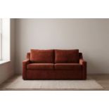 Kor Furniture Terracotta / Rust Luxury Velvet Upholstered Sofa Custom-manufactured to exceptional